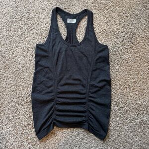 Athleta Fastest Track Racerback Tank Top Heather Black Women’s Size Small